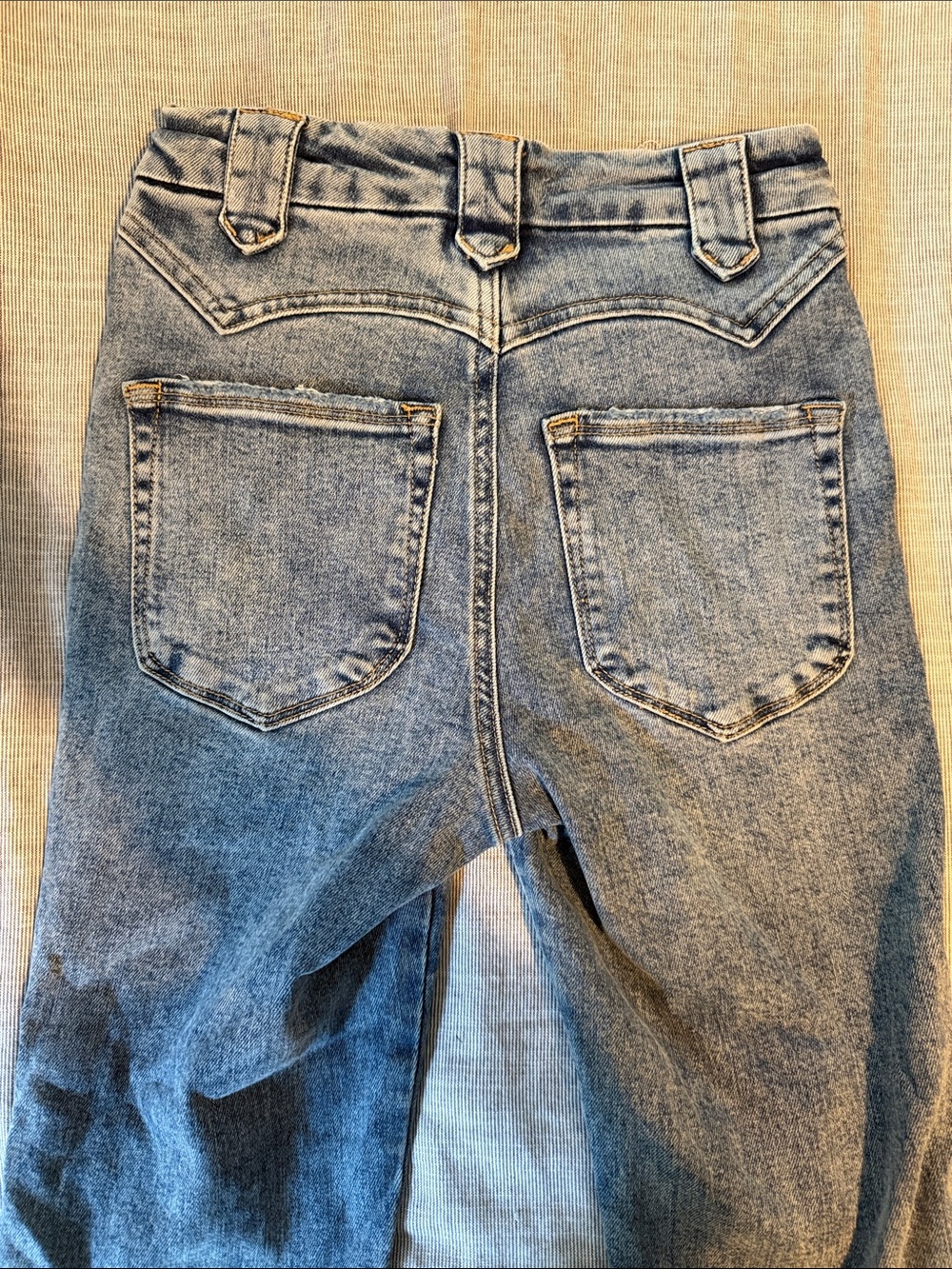 Good American high rise flare jeans short